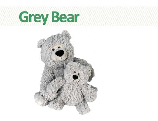 Picture of Grey Bear Stuffed Animal